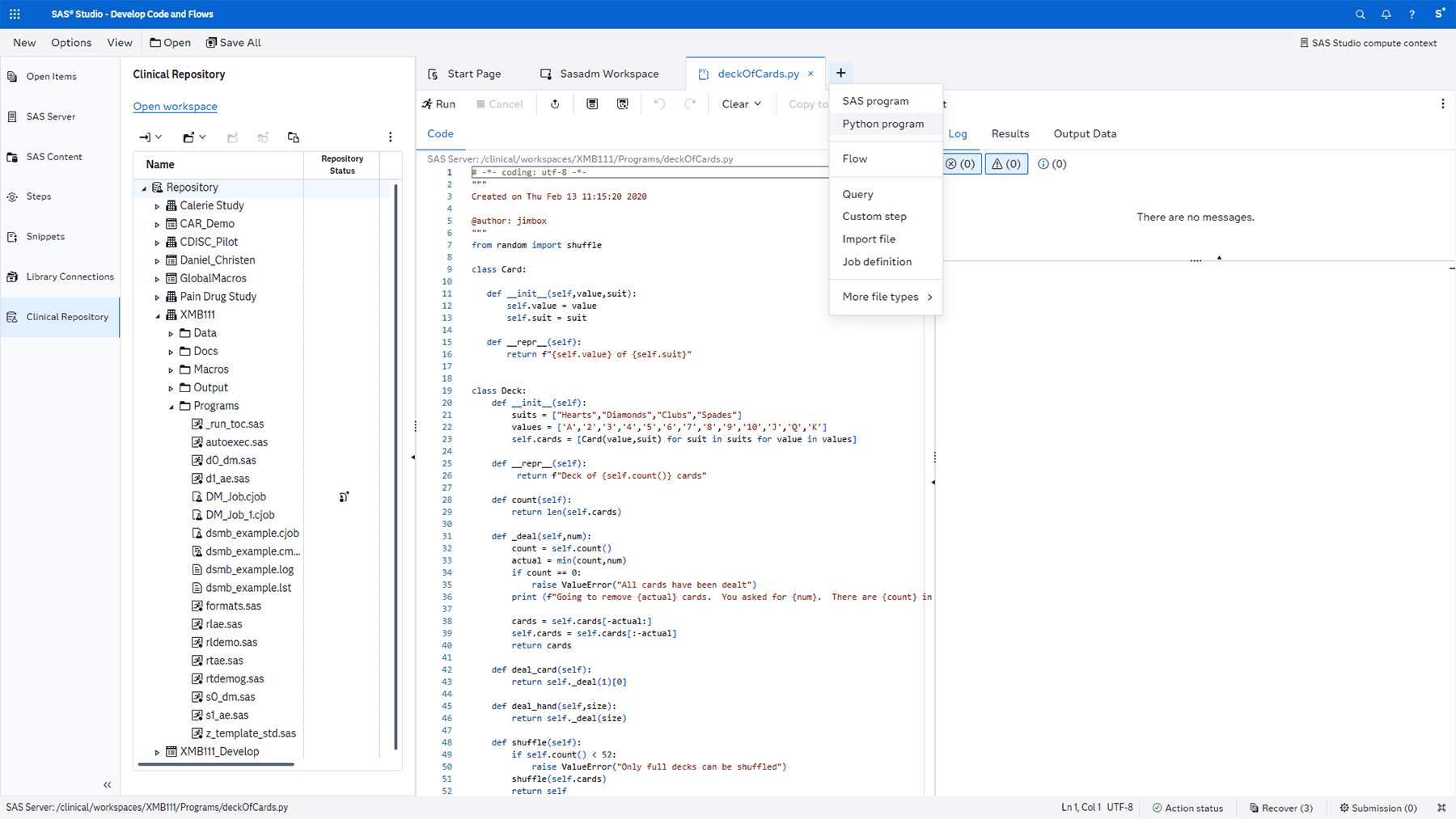 SAS Health Clinical Acceleration - multi-language governance Screenshot of SAS Health Clinical Acceleration - multi-language governance