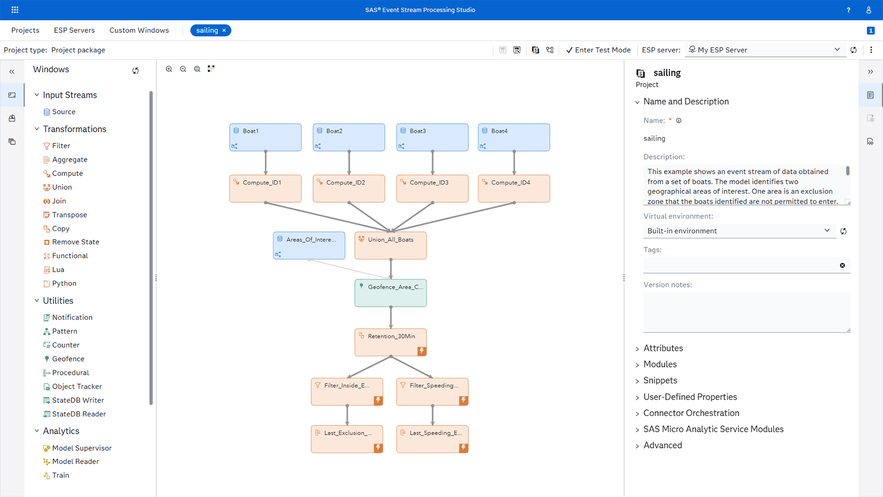 SAS Event Stream Processing - Governed and flexible design environment